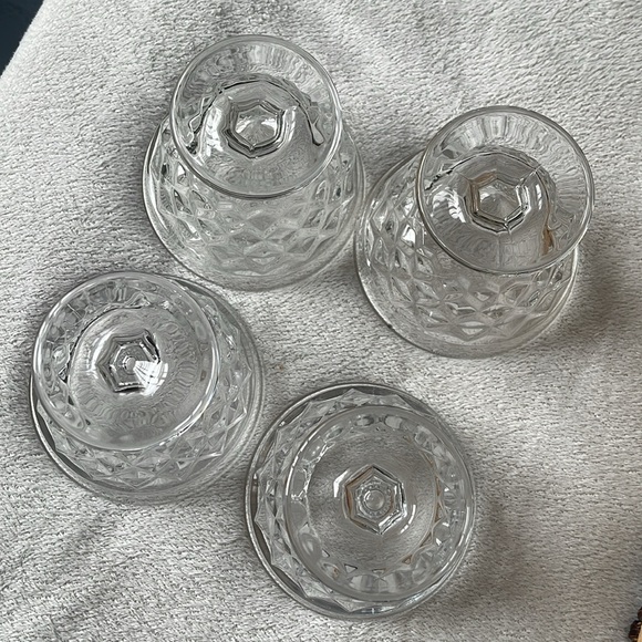 Set of 4 Whitehall 6 oz Colony Indiana Glass Cubist Dessert Dishes - Picture 10 of 11